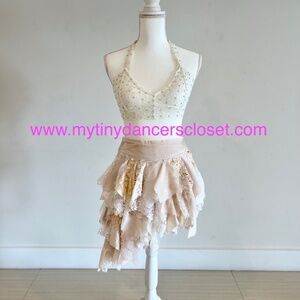 Dance Costume - Adult SM -  Unique and partially homemade - cream/ivory